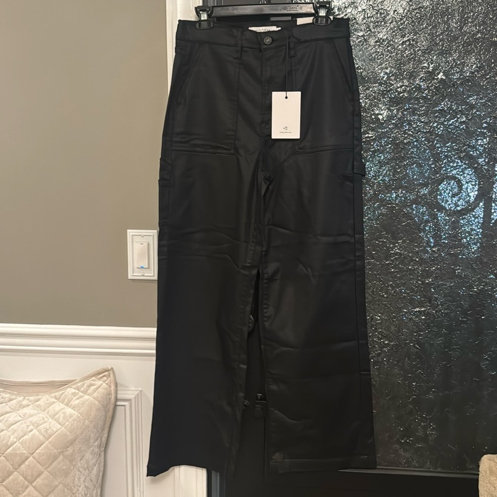 Hidden Logan flared faux leather